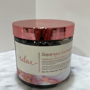 Manna Kadar Champagne Charcoal Scrub Exfoliant Relax 18.34oz NEW & SEALED